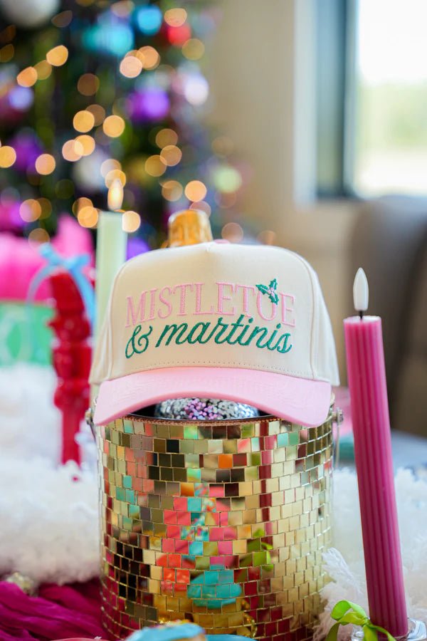 Mistletoe & Martinis Canvas Cap - Accessories - Hats - Summer Tees