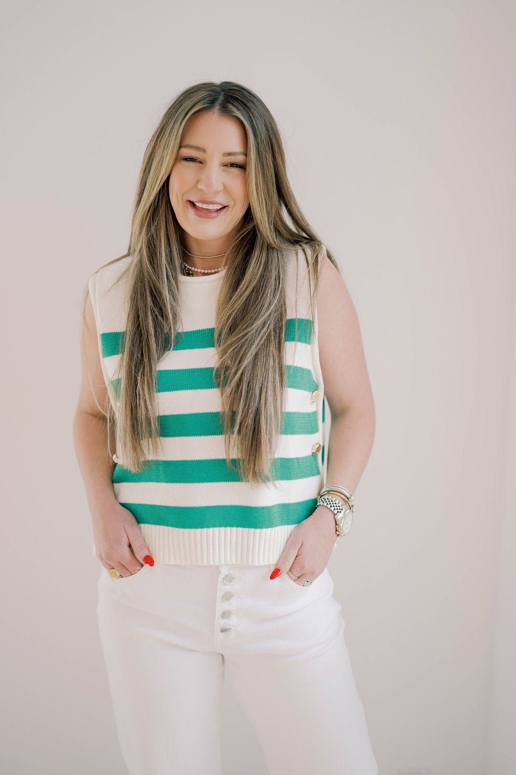 Modern Line Sweater Tank - Tops - Sweaters - She & Sky