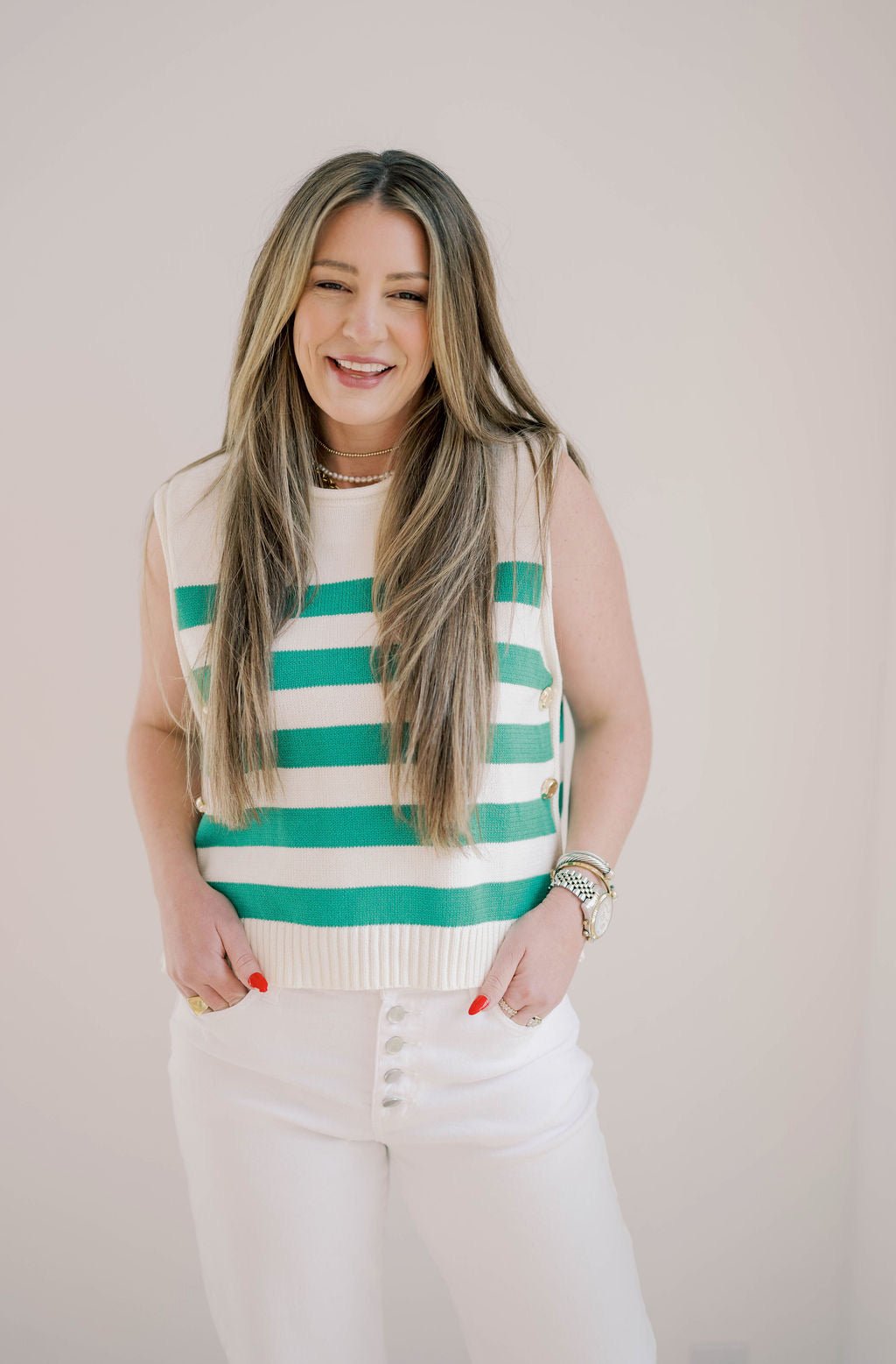 Modern Line Sweater Tank - Tops - Sweaters - She & Sky