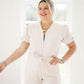 My Pleasure Cream Denim Jumpsuit - Jumpsuits - She & Sky