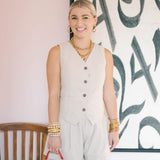 Nantucket Button Vest Top - Tops - Tanks - She & Sky