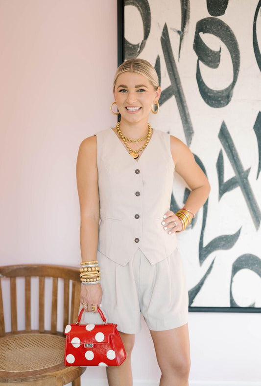 Nantucket Pleated High Waist Shorts - Bottoms - Shorts - She & Sky