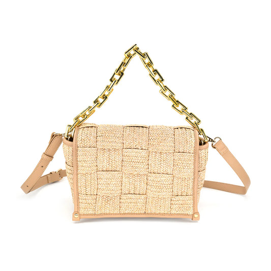 Natural Woven Crossbody