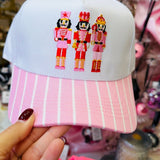 Nutcracker Pink Pin Stripe Canvas Trucker Hat - Accessories - Hats - Summer Tees