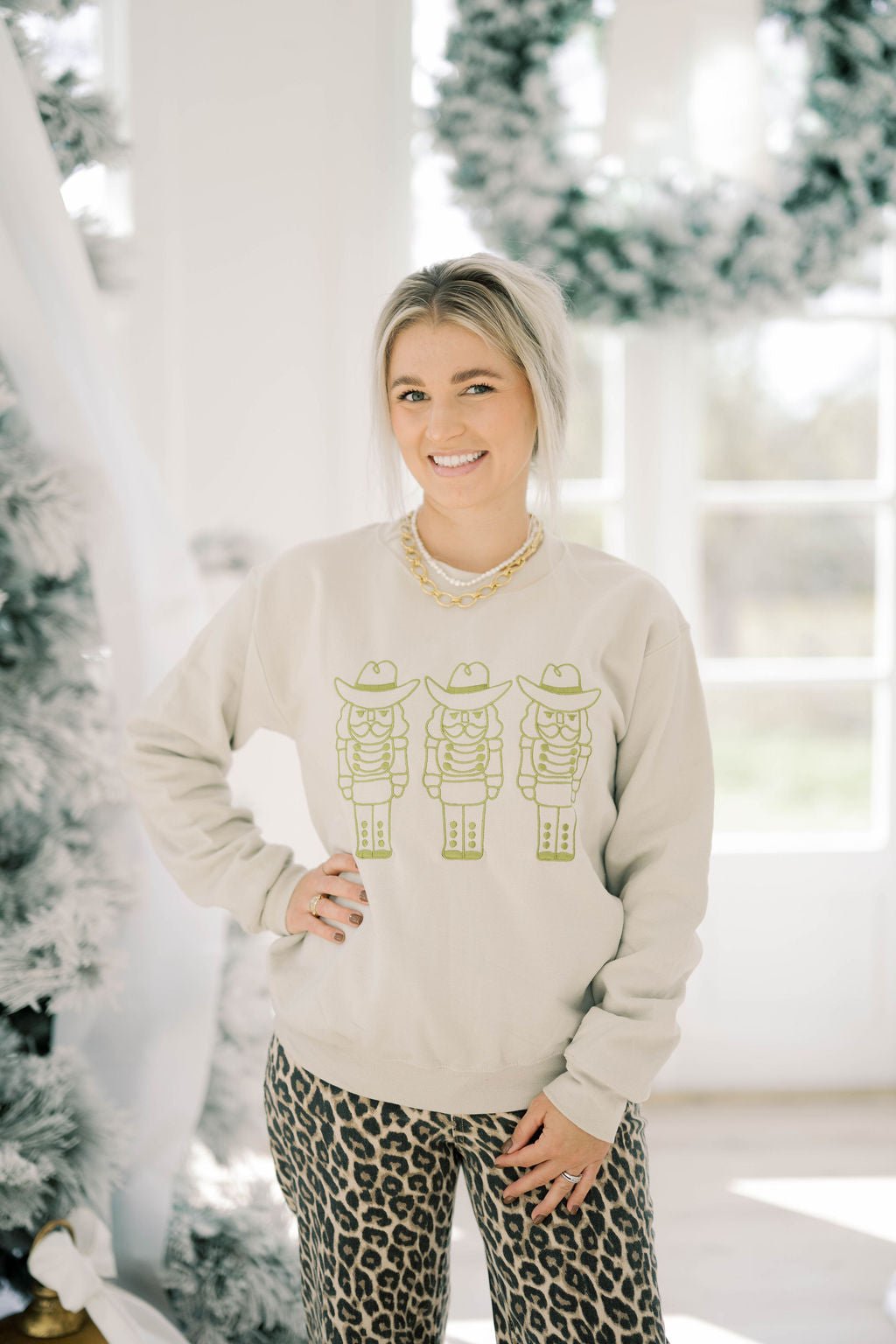 Nutcracker Tan/Green Sweatshirt - Tops - Sweatshirts - Summer Tees