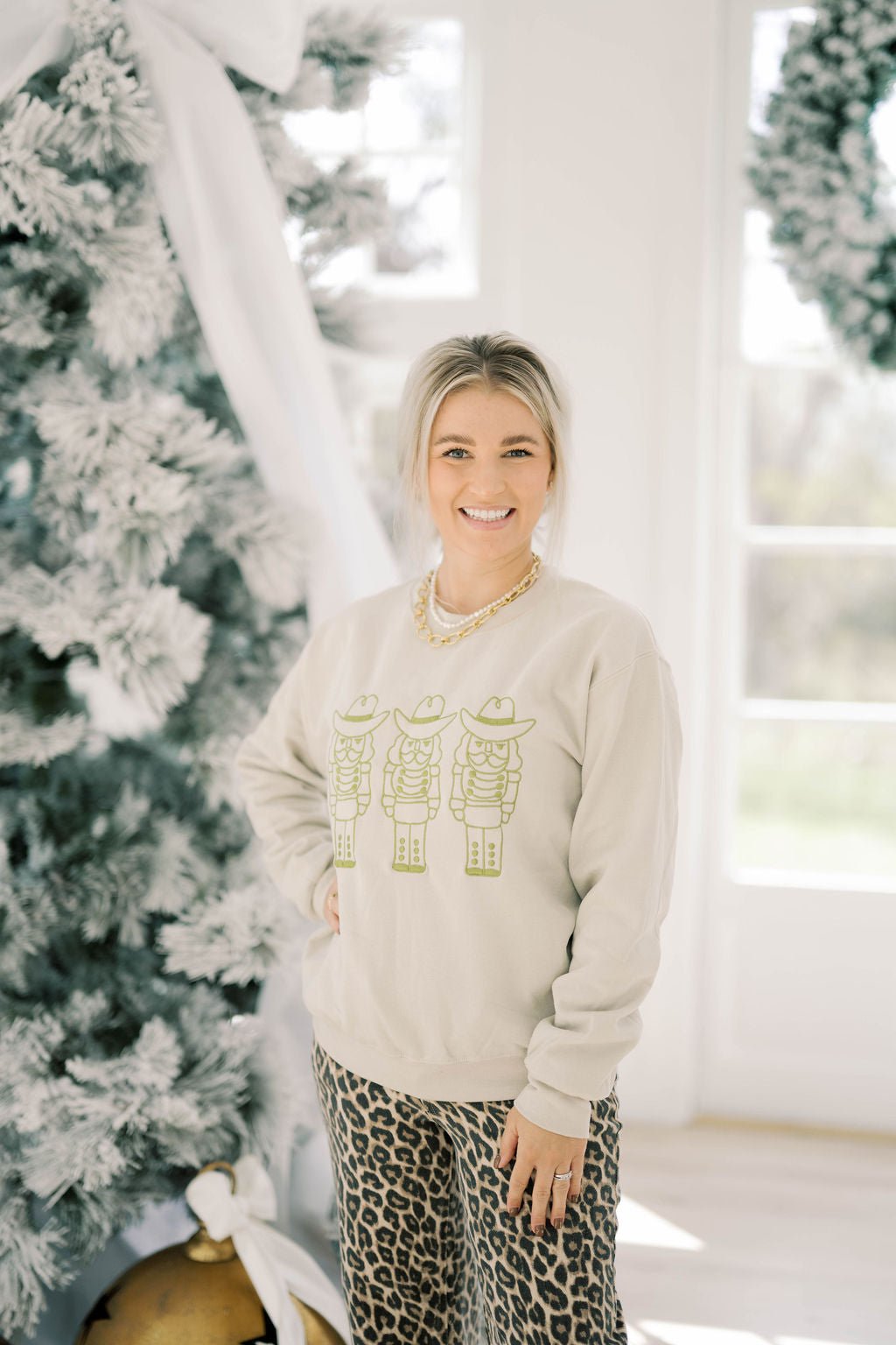 Nutcracker Tan/Green Sweatshirt - Tops - Sweatshirts - Summer Tees