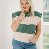 Olive You Cropped Sweater Muscle Tank Top - Tops - Sweaters - She & Sky