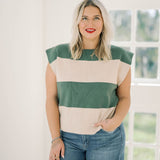 Olive You Cropped Sweater Muscle Tank Top - Tops - Sweaters - She & Sky