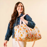 On - The - Go Quilted Weekender Bag - Bouquet Beauty Sage - Accessories - Travel - Darling Effect