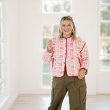 Party Time Quilted Pink Bow Jacket - Outerwear - Jackets - Entro