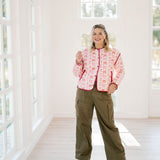 Party Time Quilted Pink Bow Jacket - Outerwear - Jackets - Entro