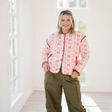 Party Time Quilted Pink Bow Jacket - Outerwear - Jackets - Entro
