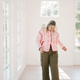 Party Time Quilted Pink Bow Jacket - Outerwear - Jackets - Entro