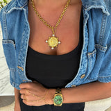Pearl Gold Coin Charm Necklace - Jewelry - Necklaces - Chansutt Pearls