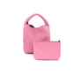 Pink Woven Leather Mini Tote - Accessories - Purses & Handbags - BC Bags