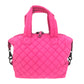 Quilted Crossbody Medium Tote Pink