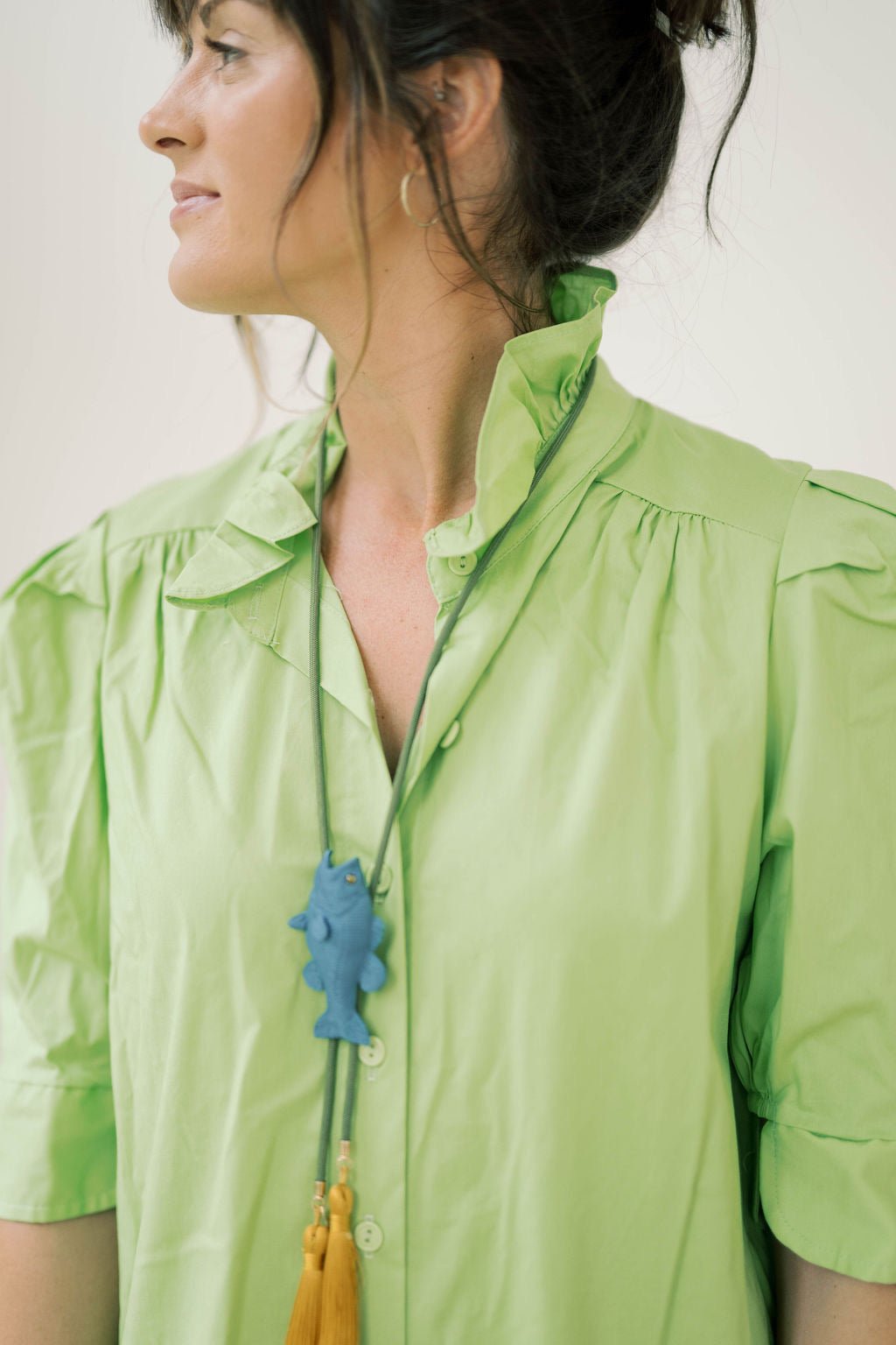 Pop of Color Midi Shirt Dress - Dresses - Adrienne