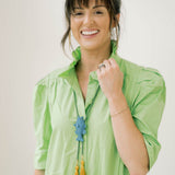 Pop of Color Midi Shirt Dress - Dresses - Adrienne