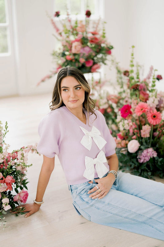 Pretty in Purple Top - Tops - Sweaters - She & Sky