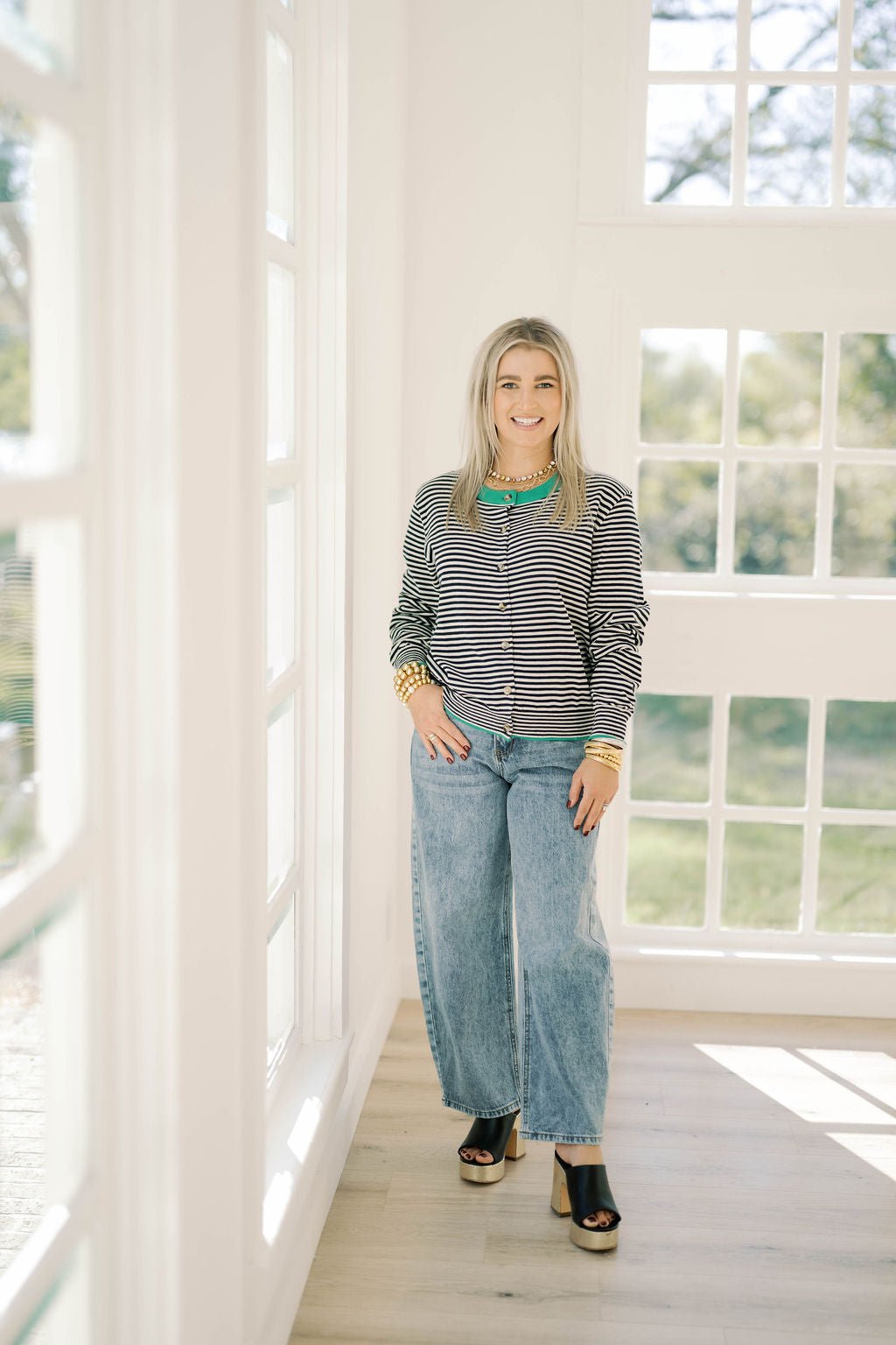 Promise Me Striped Cardigan Sweater - Tops - Sweaters - Things Between