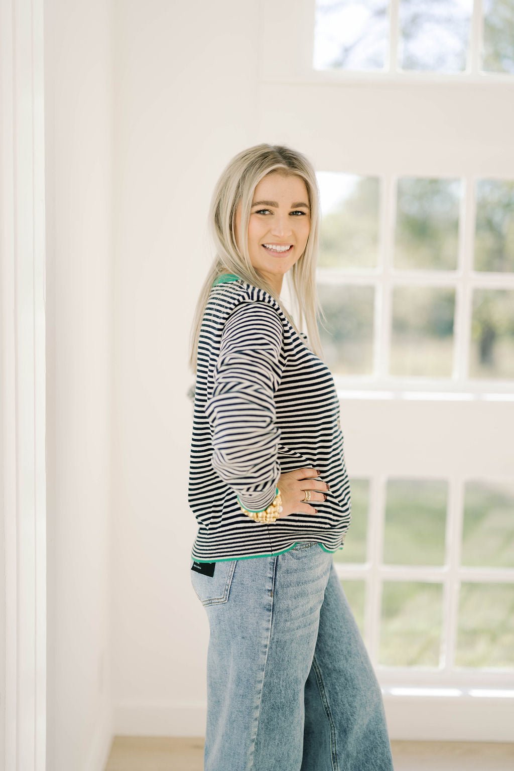 Promise Me Striped Cardigan Sweater - Tops - Sweaters - Things Between