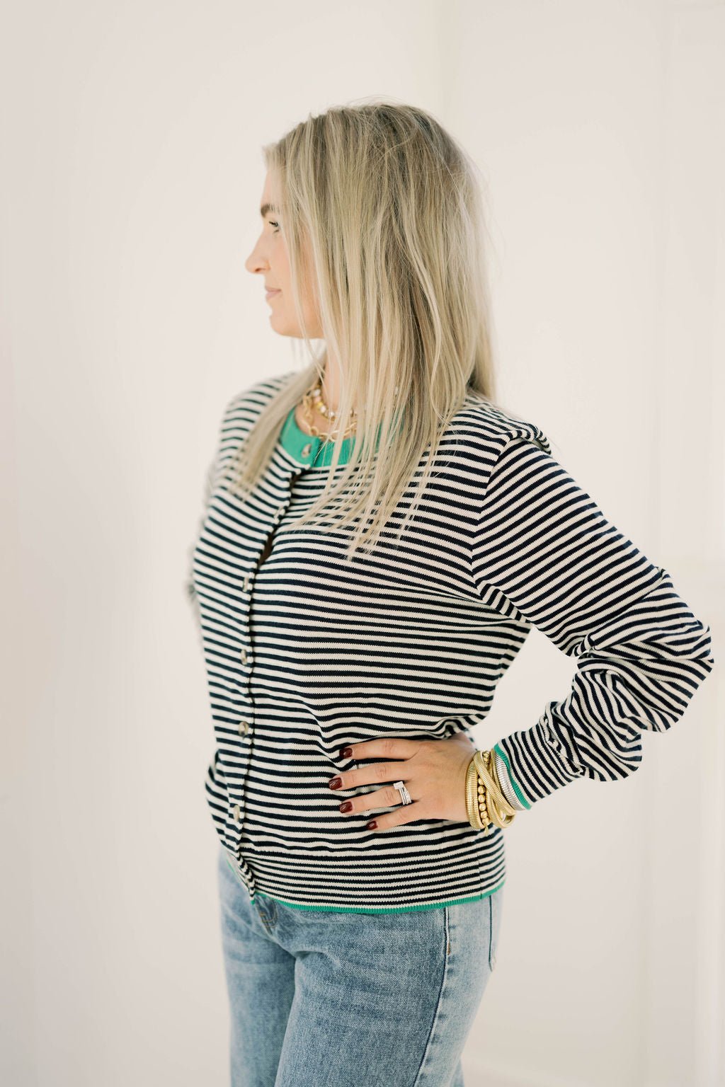 Promise Me Striped Cardigan Sweater - Tops - Sweaters - Things Between