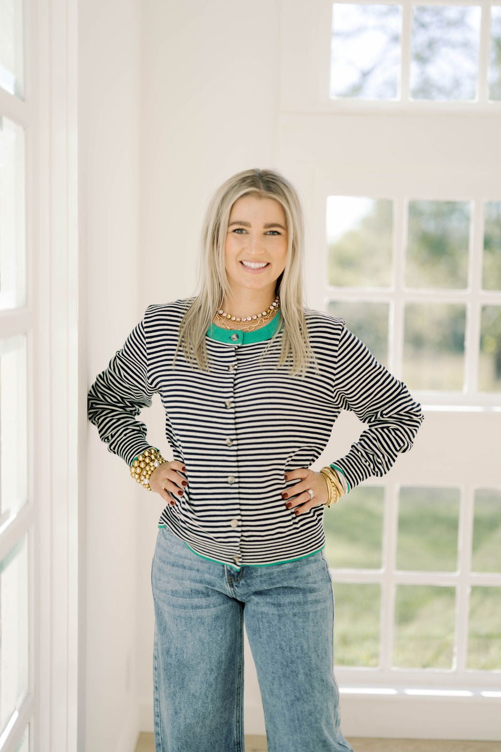 Promise Me Striped Cardigan Sweater - Tops - Sweaters - Things Between