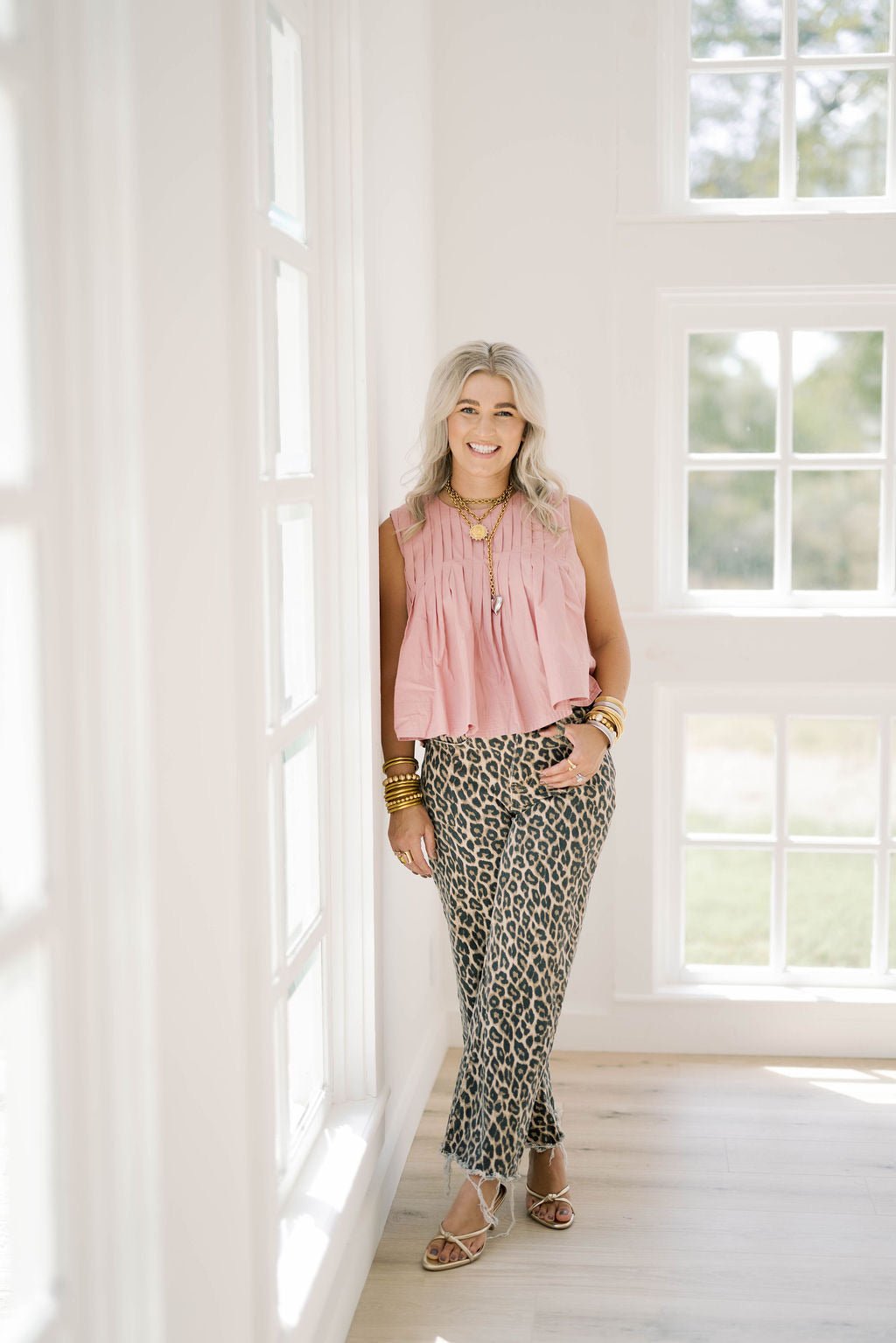 Pumpkin Patch Pleated Tank Top - Tops - Tanks - Heyson