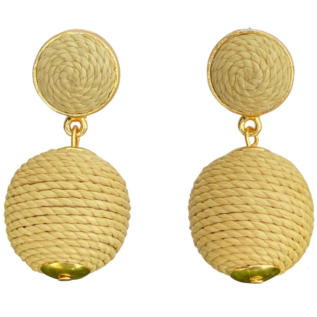 Our Lantern Style Raffia Earring Collection is the perfect way to add a subtle yet classic statement to your look. The simple and elevated design will bring a sophisticated and elegant touch to your look while still looking effortless, making it easy for you to pair them with every outfit and every occasion.