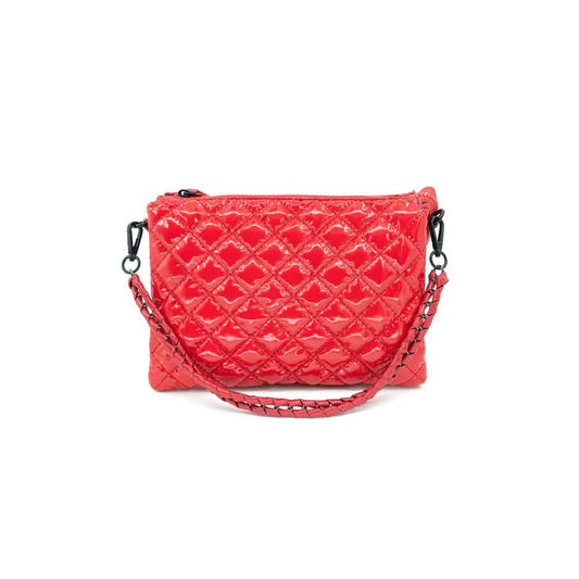 Red Patent Leather Quilted Clutch/Crossbody Handbag - Accessories - Purses & Handbags - BC Bags