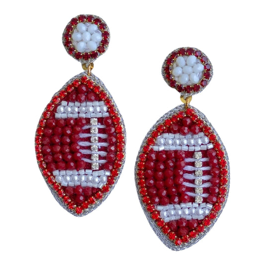 Crafted with faceted beads and stones, these earrings showcase a refined shimmer, adding a touch of sparkle to your look. Their versatile size ensures they can be worn by various age groups, offering a timeless and sophisticated touch. The intricate beadwork reflects dedicated craftsmanship and great quality, effortlessly enhancing any ensemble you pair them with.