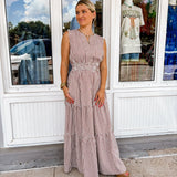 Relax and Repeat Gingham Maxi Dress - Dresses - She & Sky