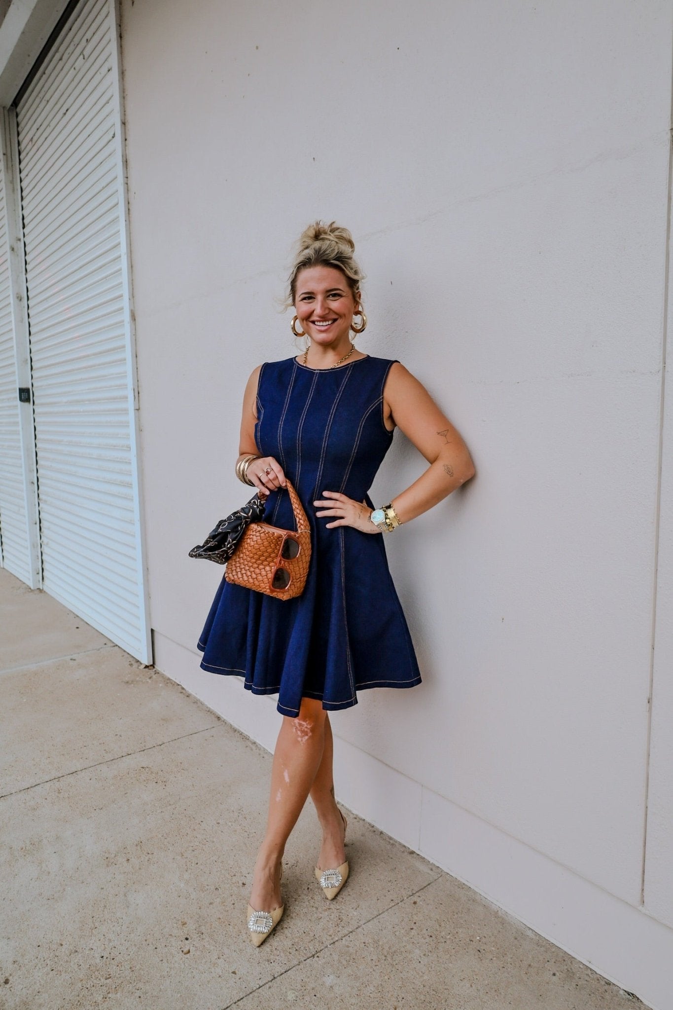 Rodeo Days Denim Dress - Dresses - She & Sky