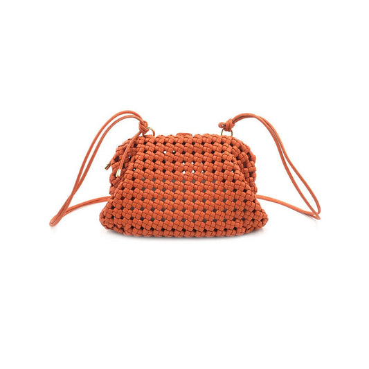 Orange Rubber Woven Crossbody Handbag - Accessories - Purses & Handbags - BC Bags