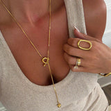 Sadie Gold Lariat Y Drop Necklace - Jewelry - Necklaces - Chansutt Pearls