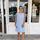 Sails Away Gingham Tank Dress - Dresses - She & Sky