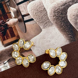 Serena Rhinestone Loop Earrings - Jewelry - Earrings - Chansutt Pearls