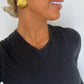Gold Shell Earrings - Jewelry - Earrings - Chansutt Pearls