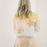 Shine Bright Sequin Star Crop Cardigan - Outerwear - Jackets - Blue B