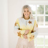 Shine Bright Sequin Star Crop Cardigan - Outerwear - Jackets - Blue B