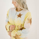 Shine Bright Sequin Star Crop Cardigan - Outerwear - Jackets - Blue B