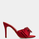 ShuShop Elena Red Satin Bow Heels - Shoes - Heels - ShuShop