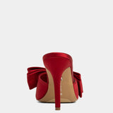 ShuShop Elena Red Satin Bow Heels - Shoes - Heels - ShuShop