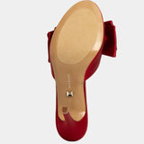 ShuShop Elena Red Satin Bow Heels - Shoes - Heels - ShuShop