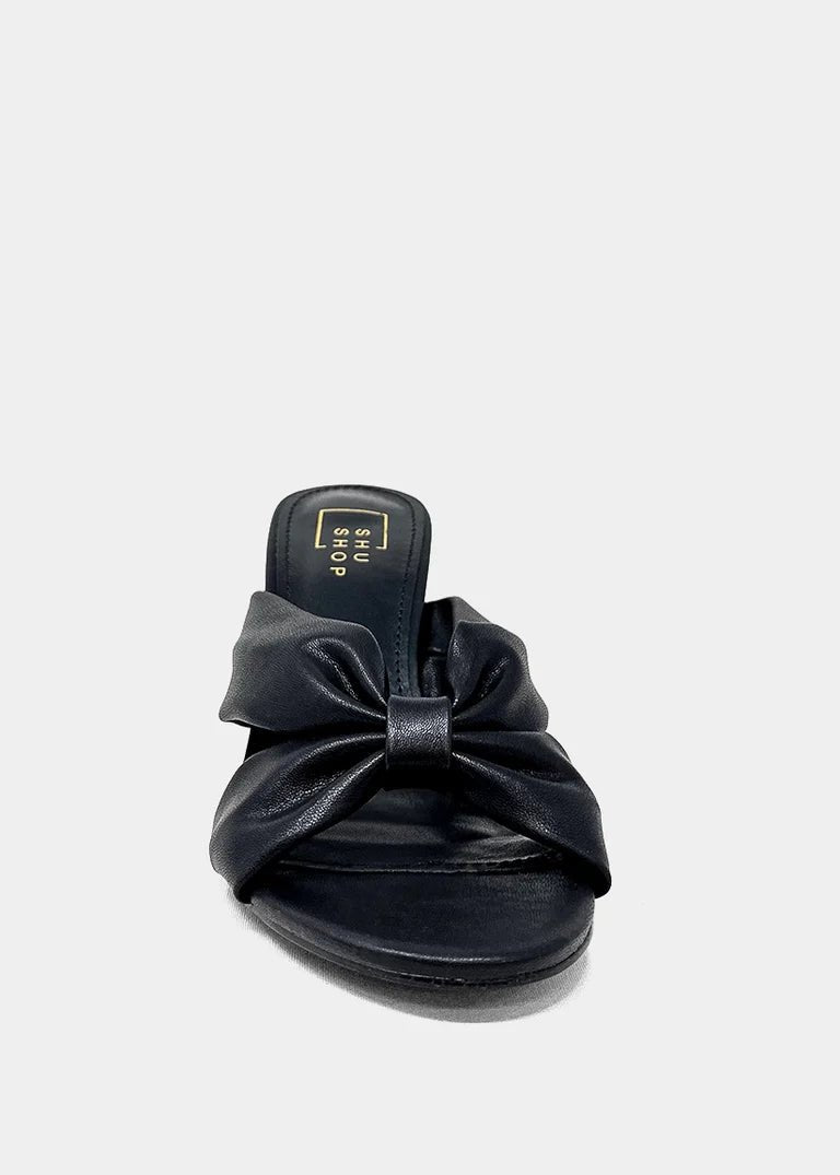 ShuShop Felicity Bow Knot Block Heel - Shoes - Heels - ShuShop
