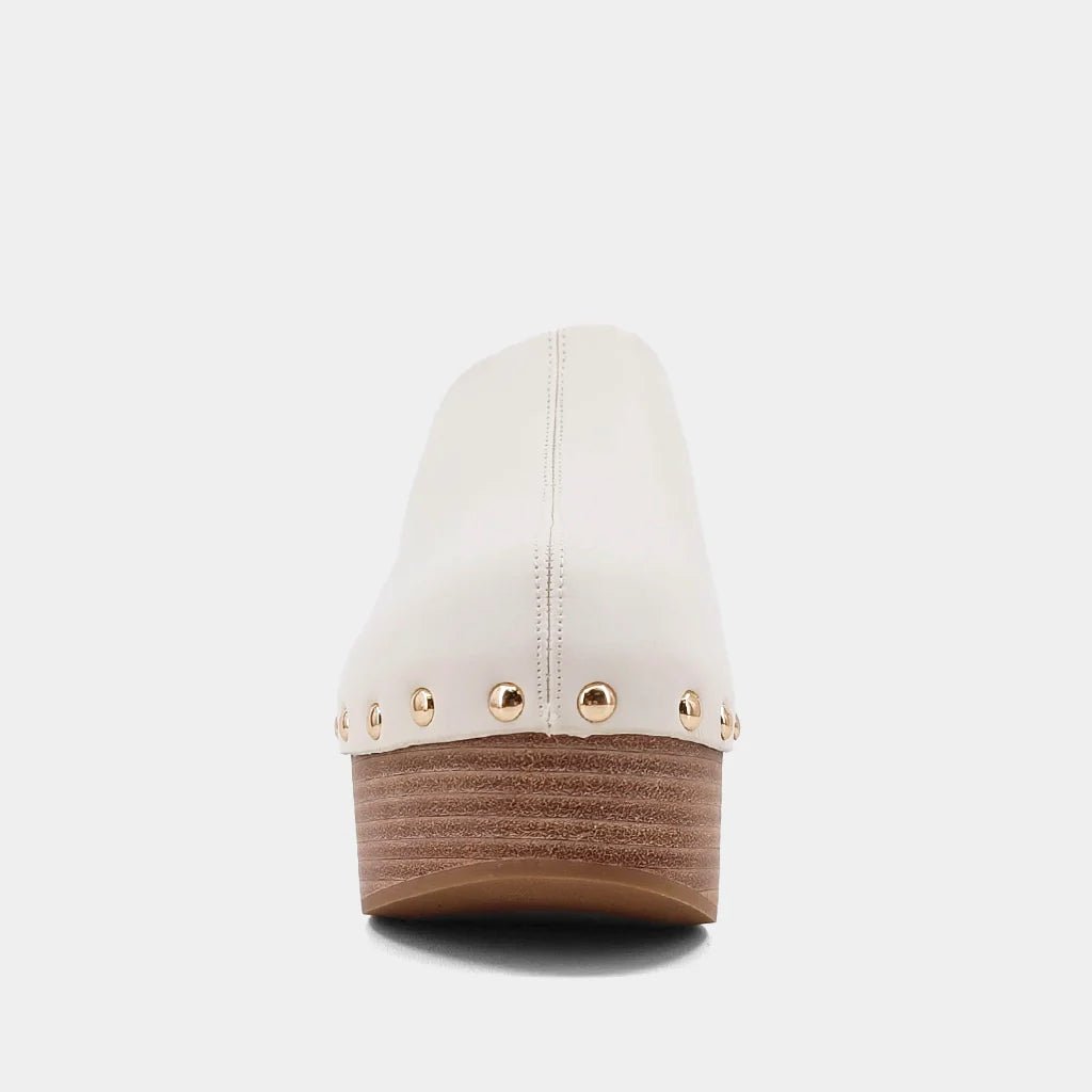 ShuShop Cream Gigi Heeled Clog - Shoes - Heels - ShuShop