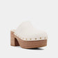 ShuShop Cream Gigi Heeled Clog - Shoes - Heels - ShuShop