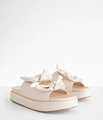 ShuShop Cream Kiki Bow Platform Sandal - Shoes - Sandals - ShuShop