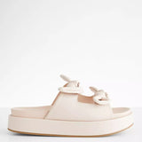 ShuShop Cream Kiki Bow Platform Sandal - Shoes - Sandals - ShuShop