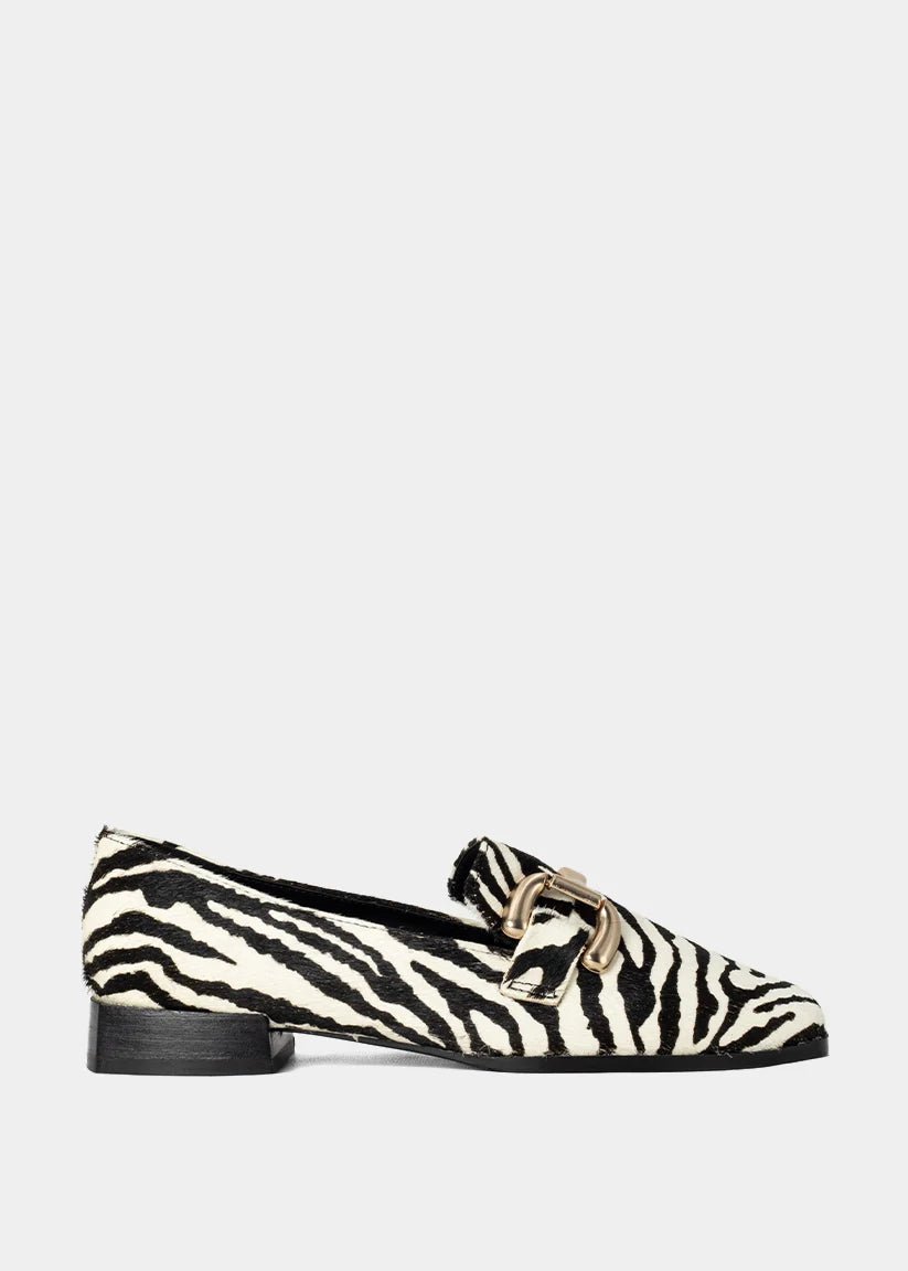 ShuShop Therese Zebra Hair Loafers - Shoes - Flats - ShuShop